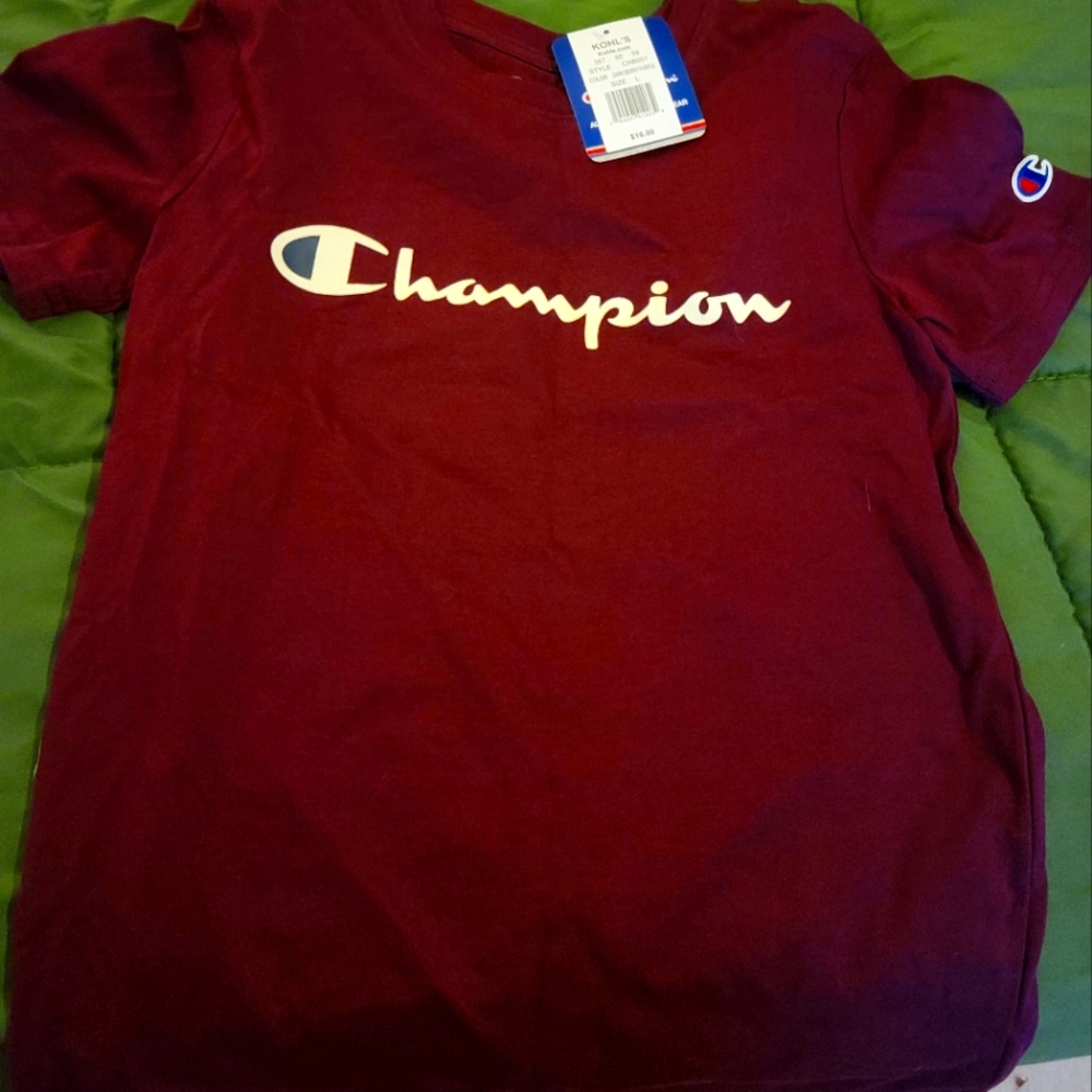 Boys Brand New Champion Maroon T-Shirt